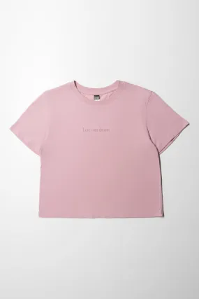 Regular Fit Slogan Boxy Tee Zephyr