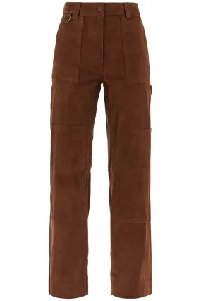 Saks Potts Suede Leather Workwear Pants