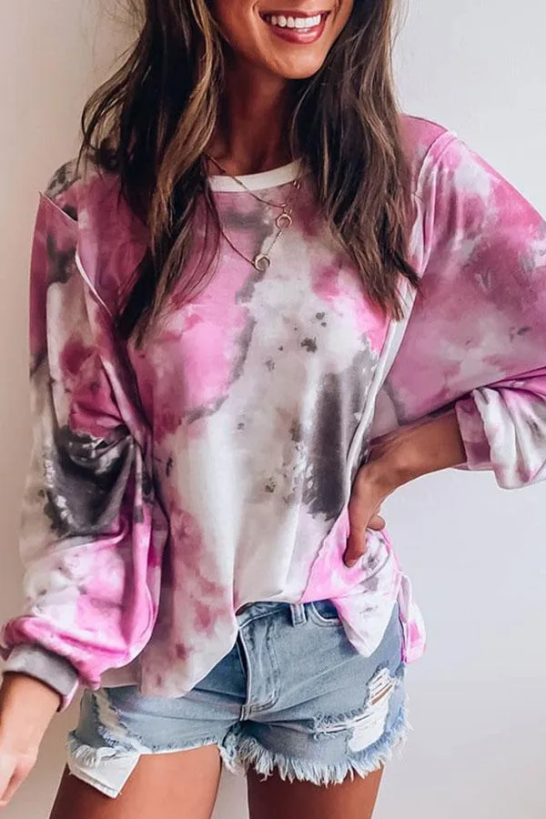 Simple Comfortable Tie Dye Sweatshirt