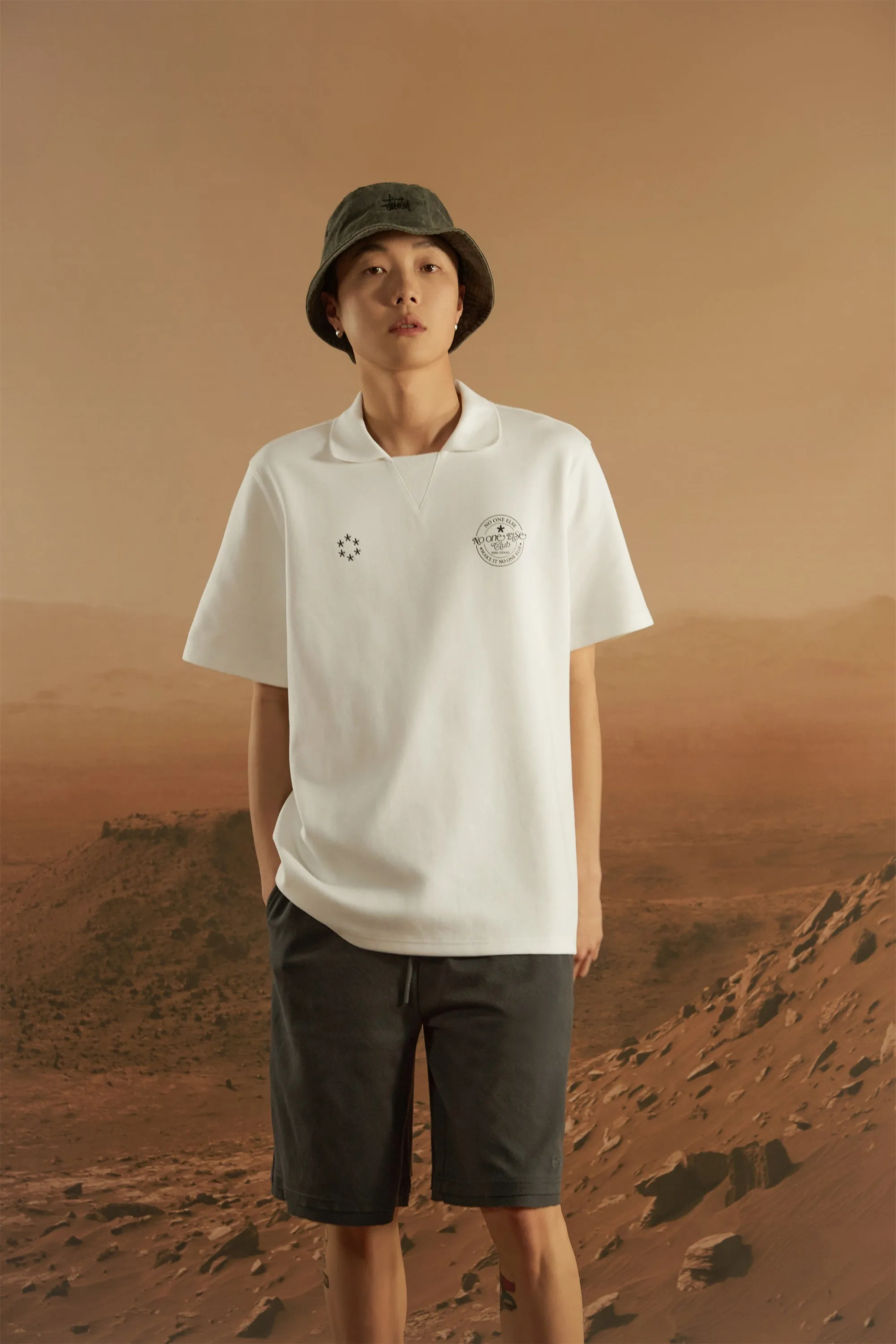 Star Circle Boxy Polo T-Shirt