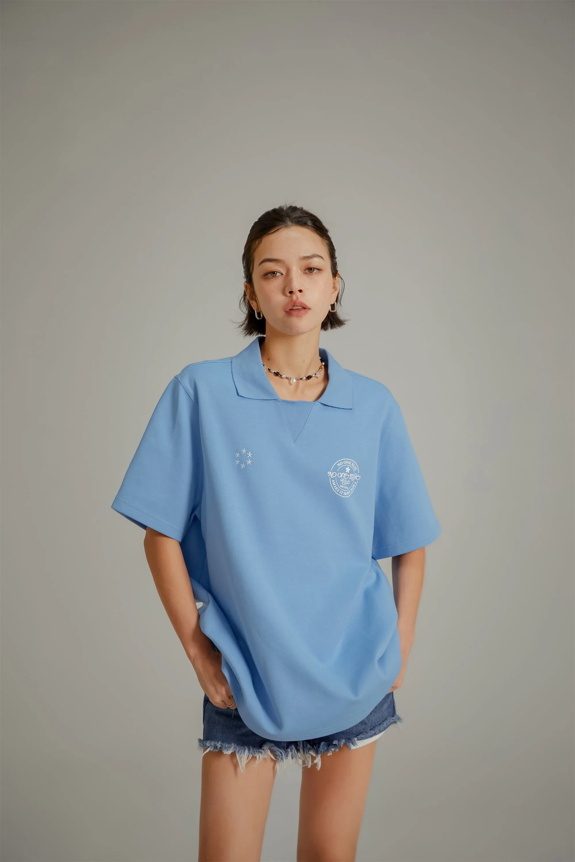 Star Circle Boxy Polo T-Shirt