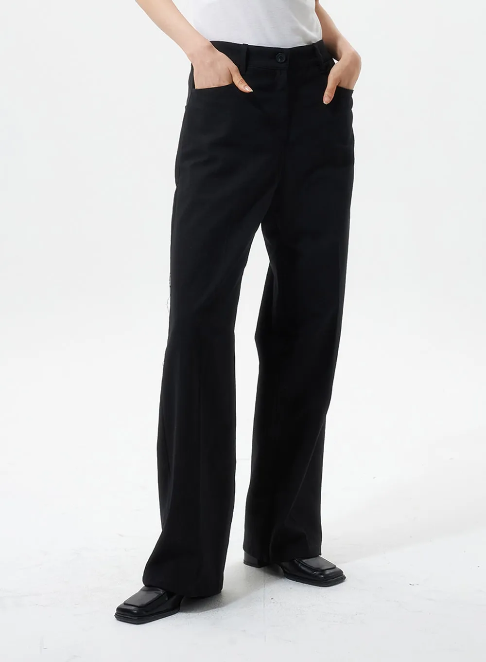 Straight Leg Tailored Pants IU326