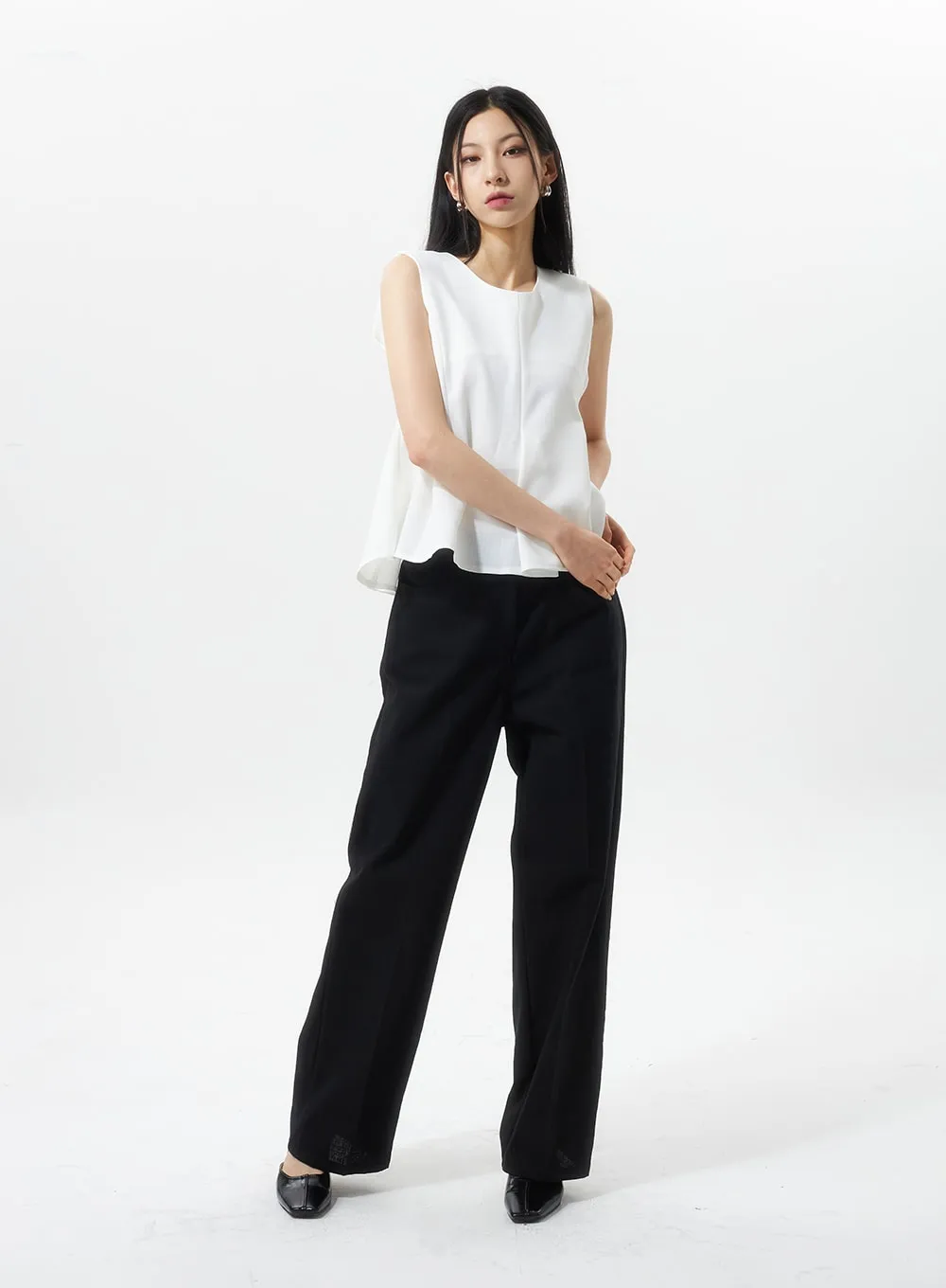 Straight Leg Tailored Pants IU326