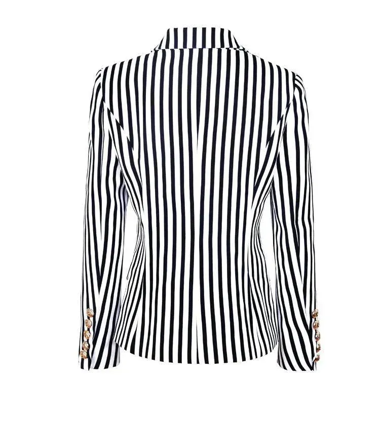 Striped Blazer Women - Casual - Striped-Pinstriped