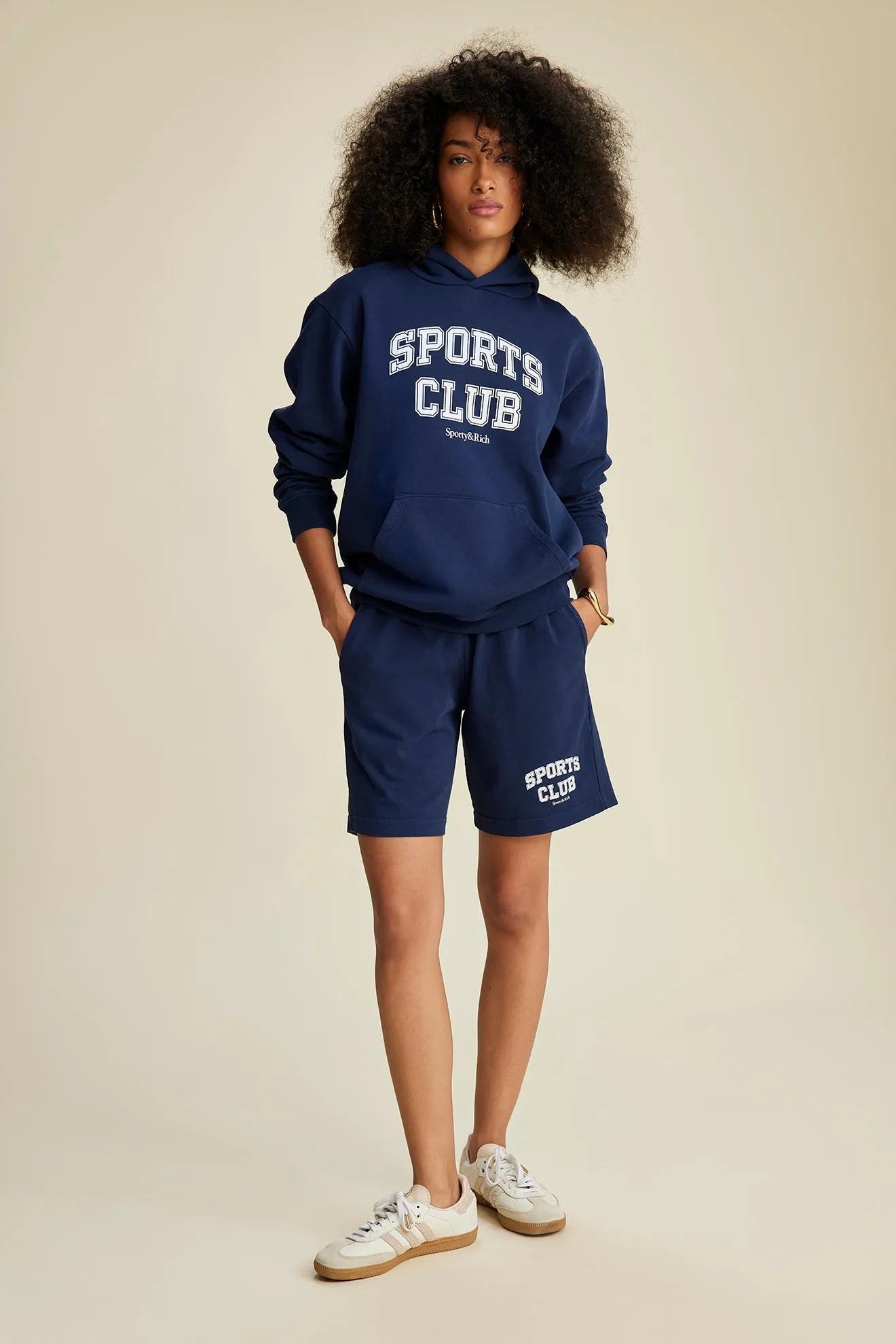 Varsity Hoodie - Navy/White