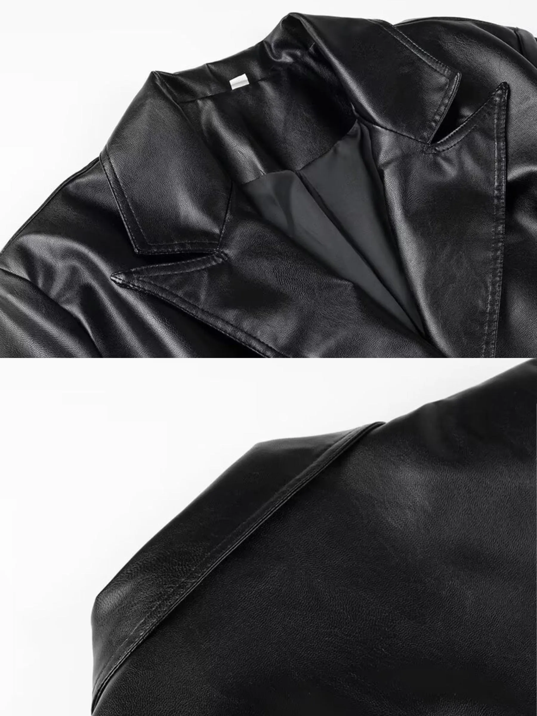 Victoria Faux Leather Trench Coat