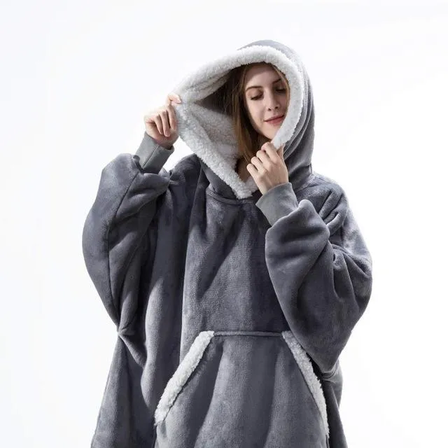 Women Pocket Oversized Hoodie Blanket