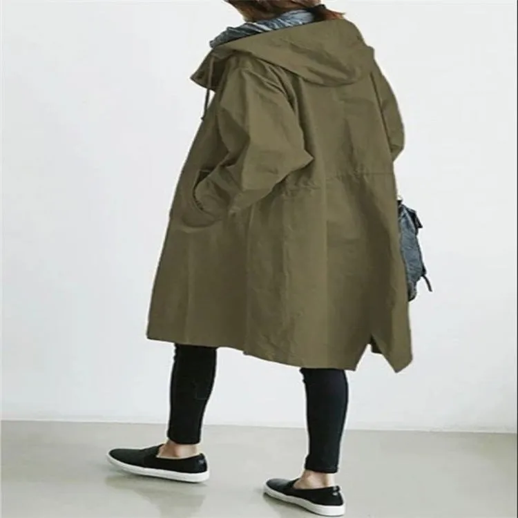 Women's Autumn Windbreaker Mid-length Small Temperament Waist-controlled Women's Woolen Coats