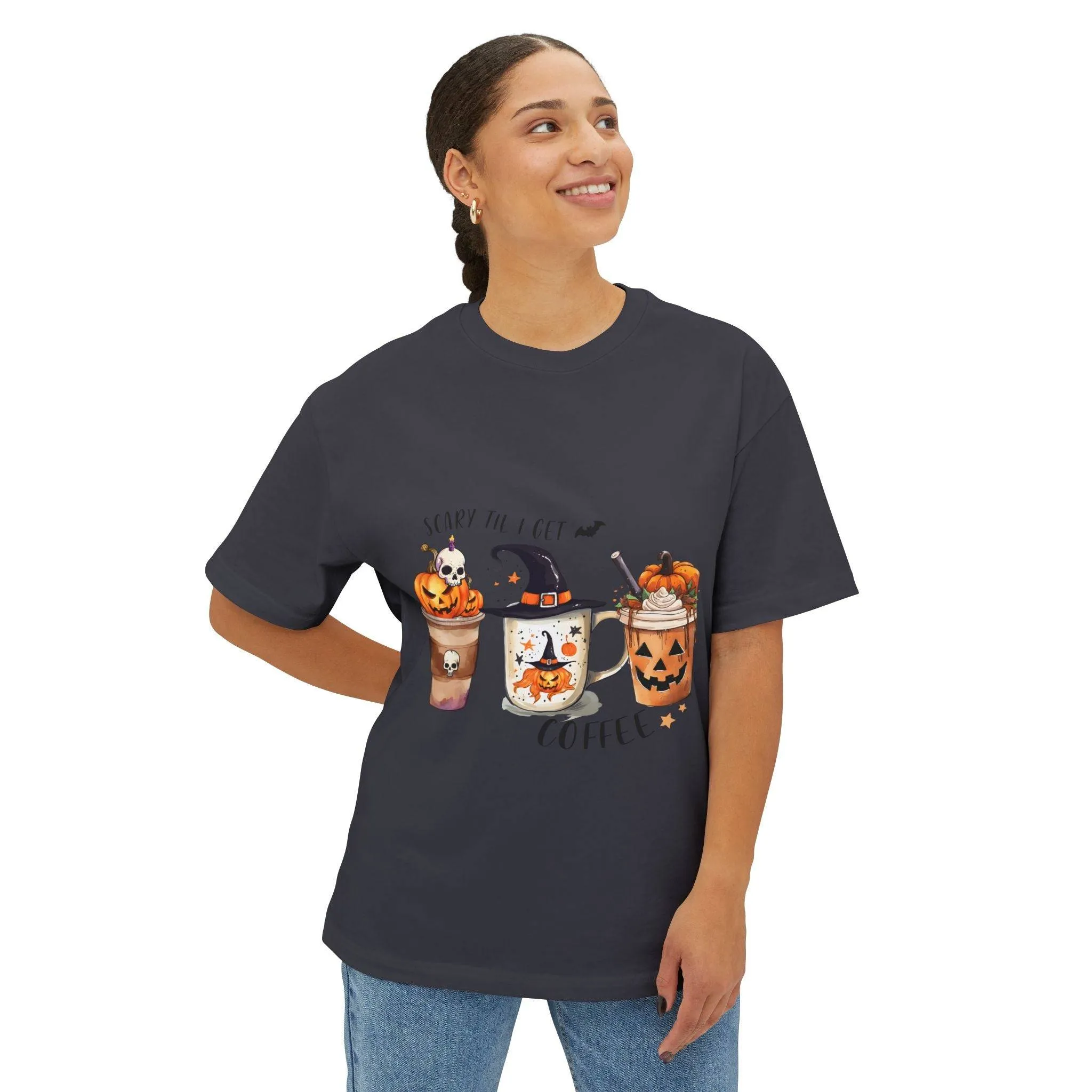 Women's Hallow Coffee Boxy Tee