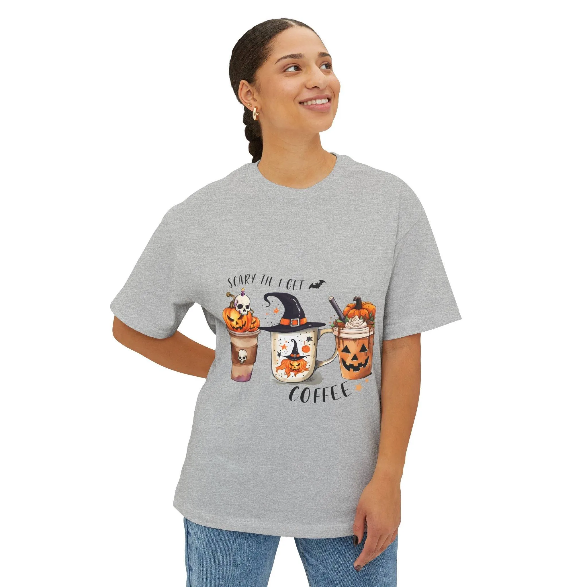 Women's Hallow Coffee Boxy Tee