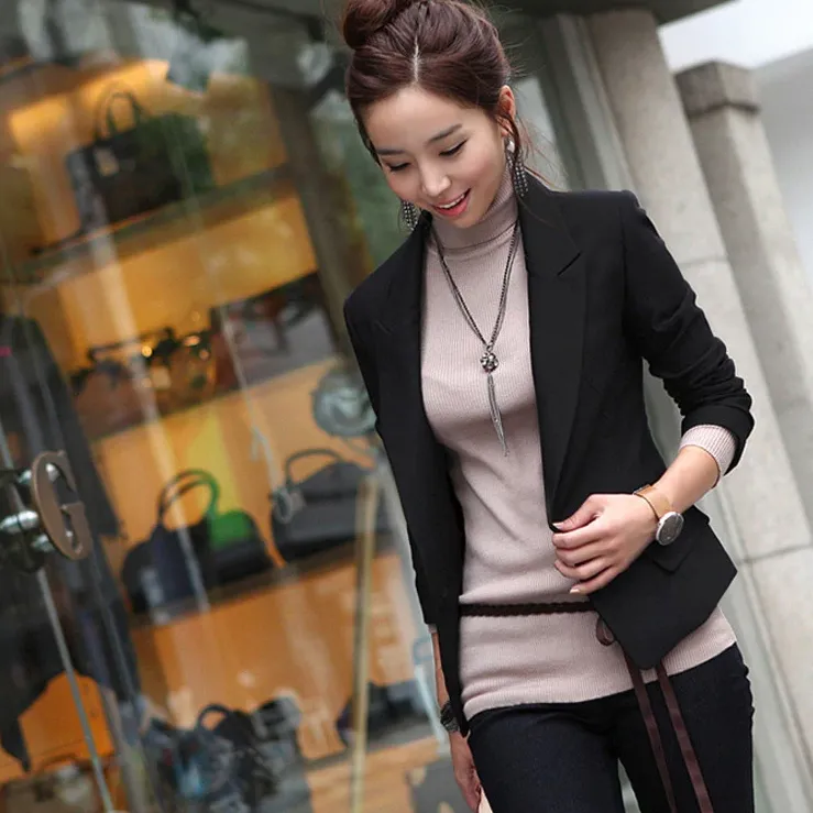 Women's Spring/Autumn Casual Slim Blazer With Button